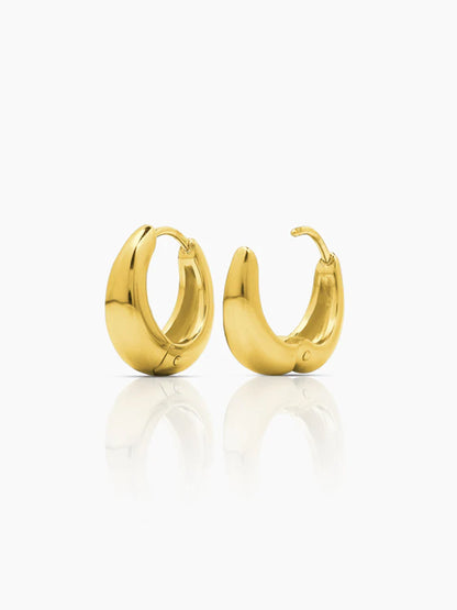Kaizo 18K Gold Plated Men's Hoop Earrings
