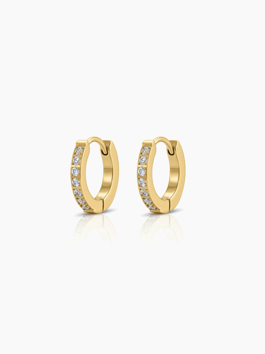 Kavin Diamond 18K Gold Plated Men's Earrings
