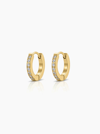 Kavin Diamond 18K Gold Plated Men's Earrings