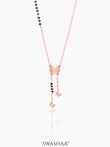 Kavya Butterfly Rosegold Plated Mangalsutra Rosegold