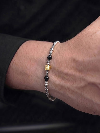 Kelvorn Noir Bead Men's Bracelet