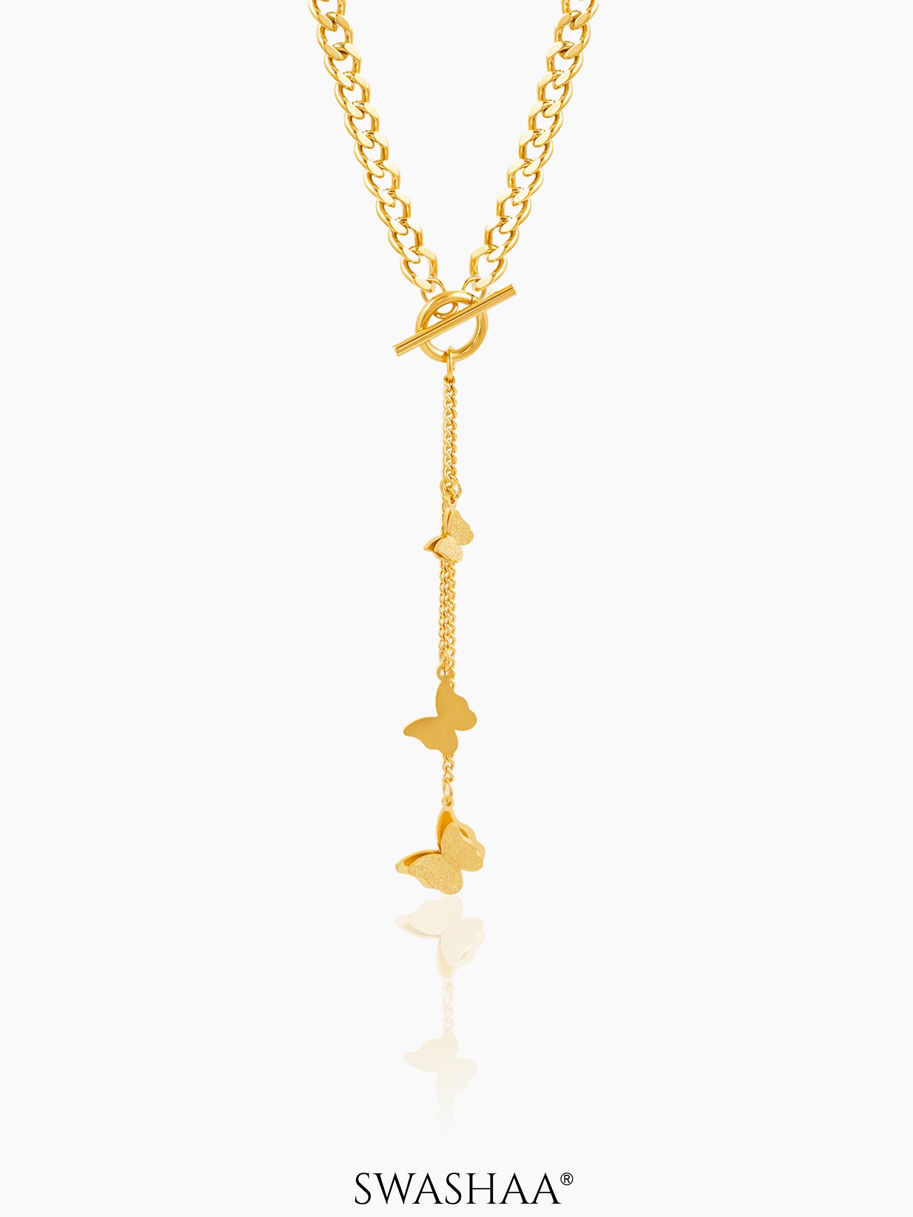 Kenya Butterfly 18K Gold Plated Necklace Gold