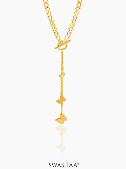 Kenya Butterfly 18K Gold Plated Necklace Gold