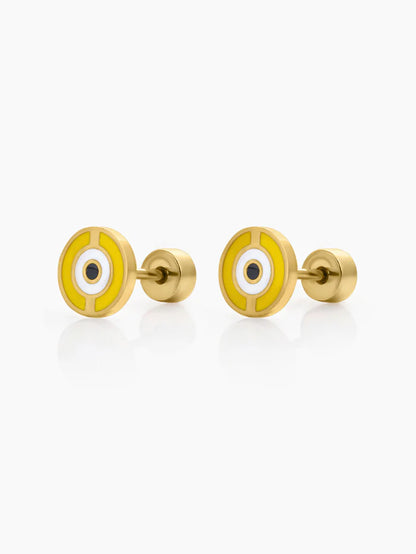Kiko Lucky Eye 18K Gold Plated Kid's Earrings
