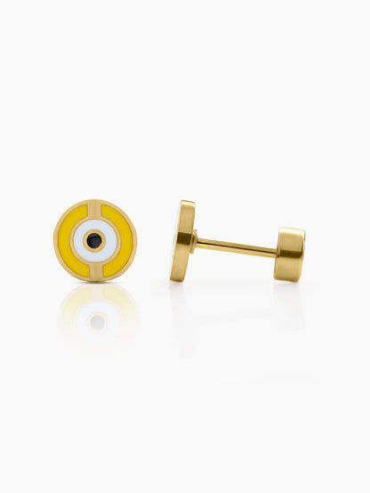 Kiko Lucky Eye 18K Gold Plated Kid's Earrings Gold