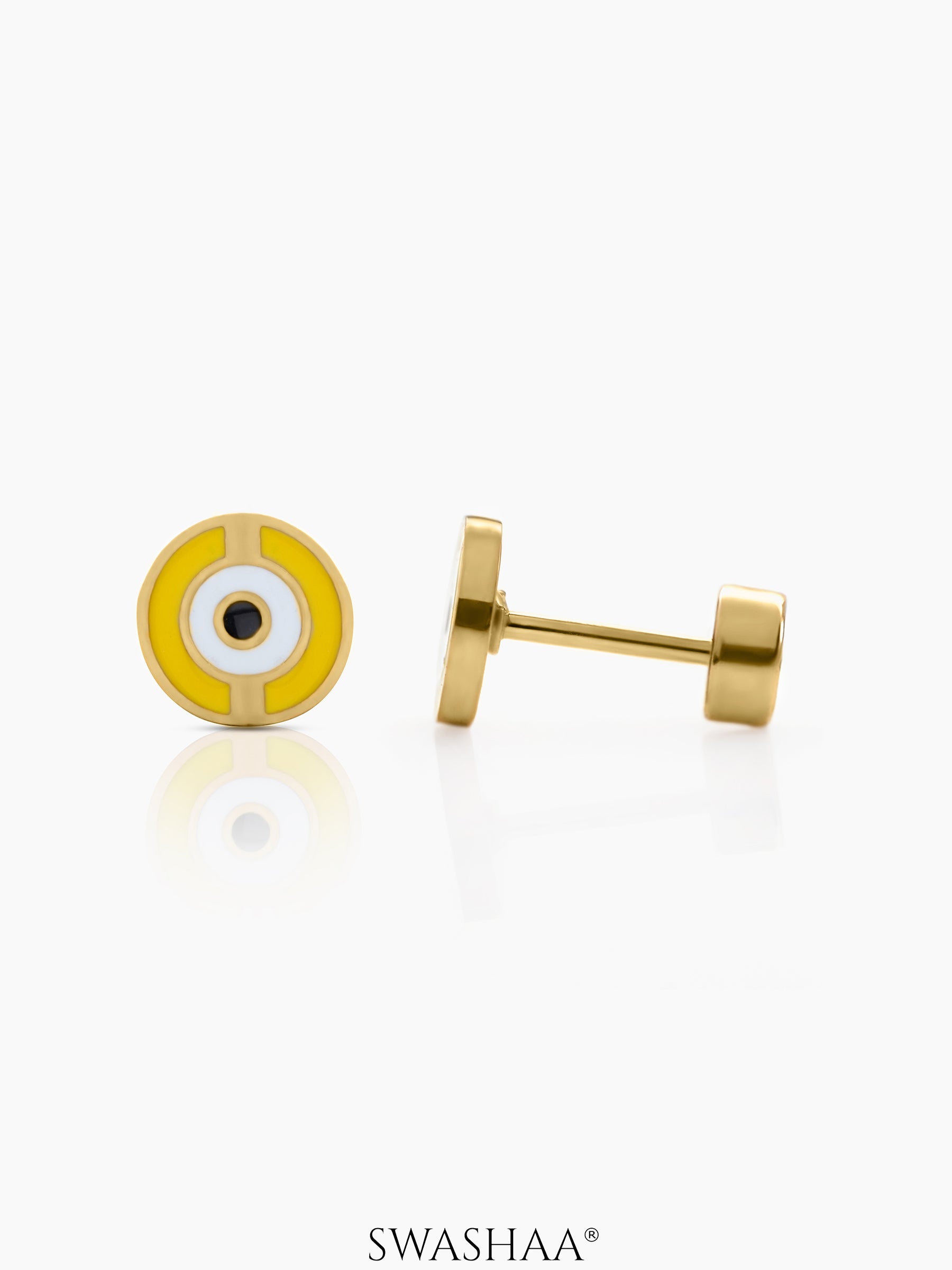 Kiko Lucky Eye 18K Gold Plated Kid's Earrings