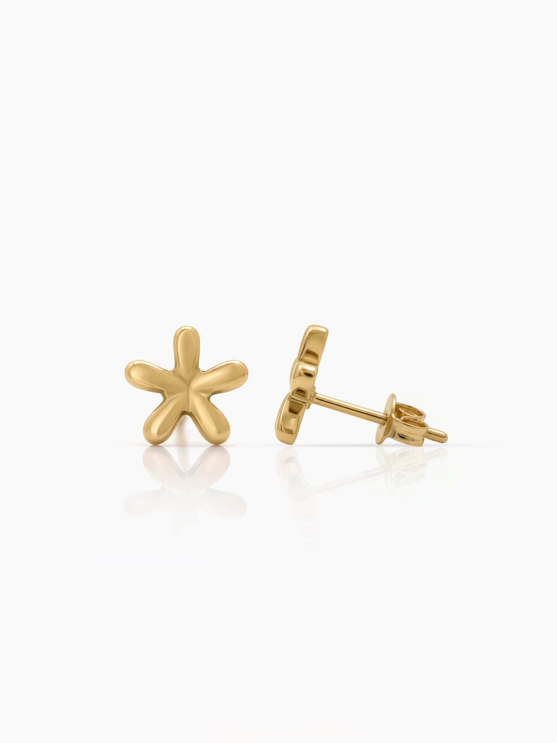 Kimi Flower 18K Gold Plated Kid's Stud Earrings Gold