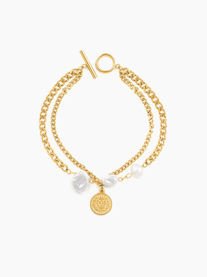 Kinna Pearl 18K Gold Plated Bracelet Gold