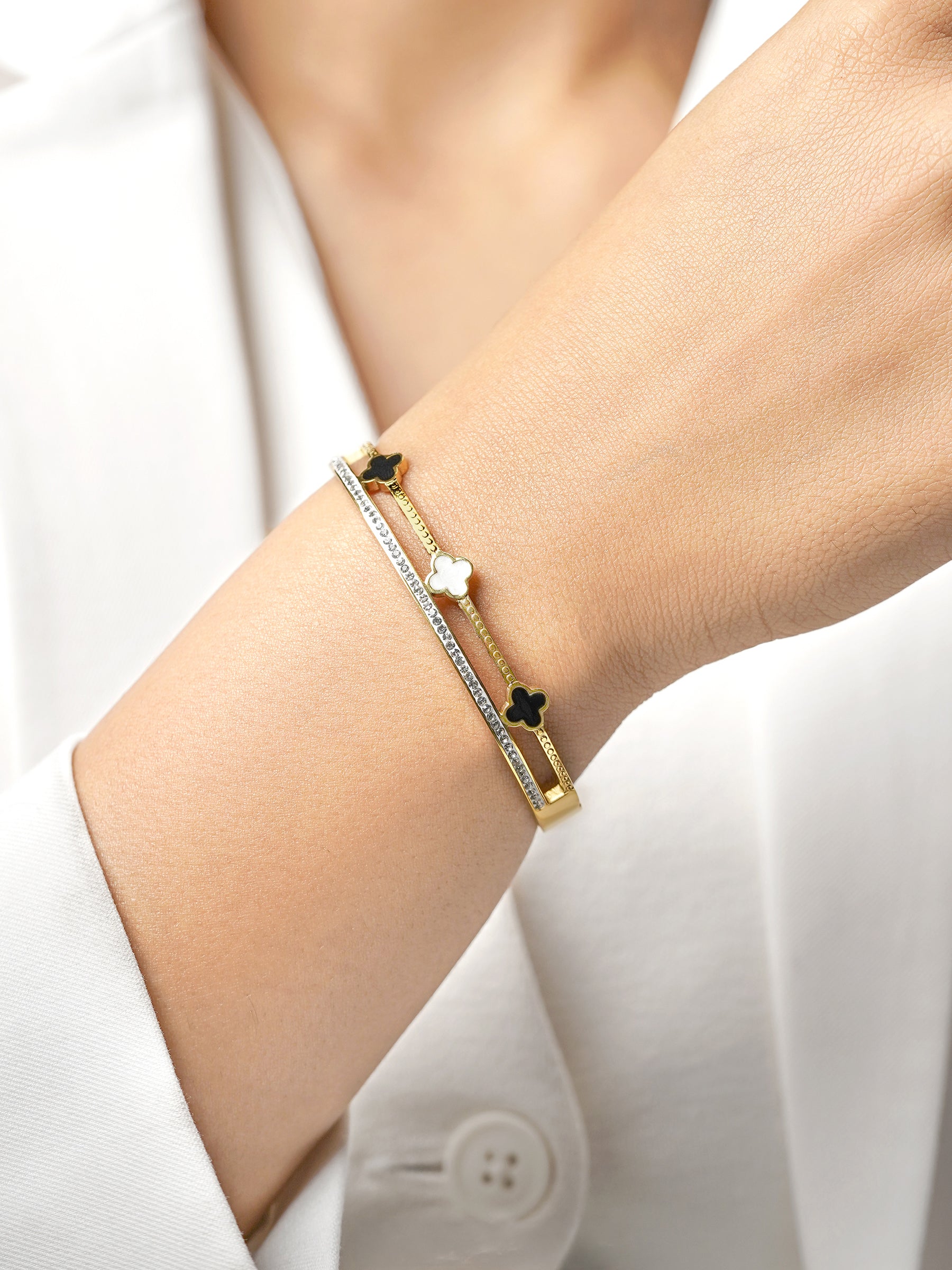 Kinsley Clover 18K Gold Plated Bracelet