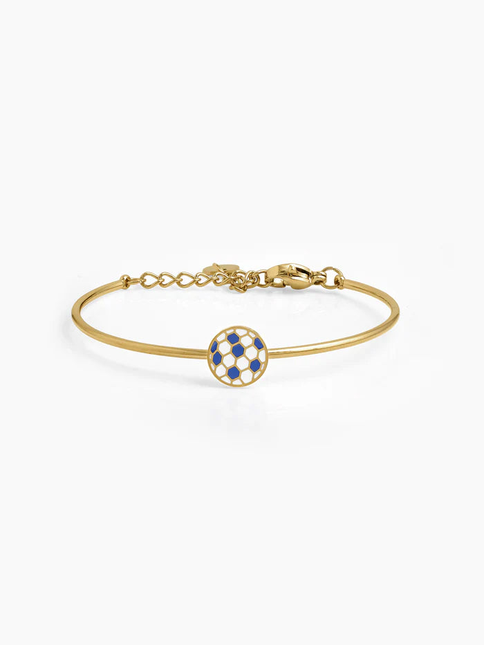 Kippy Football 18K Gold Plated Kid's Kada Bracelet