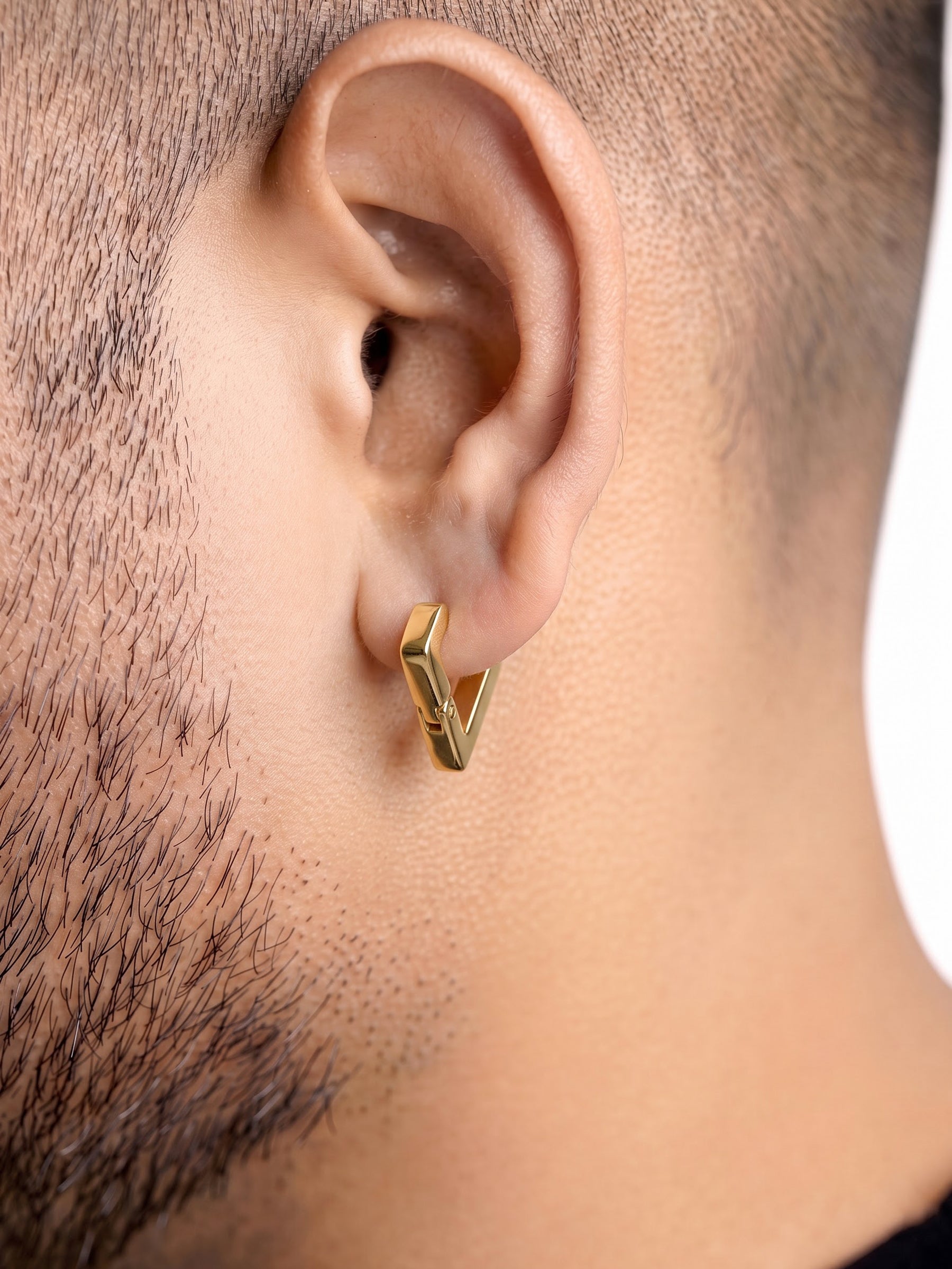 Kiran 18K Gold Plated Men's Hoop Earrings