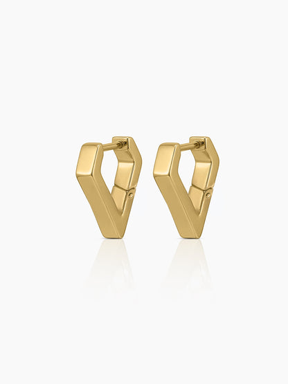Kiran 18K Gold Plated Men's Hoop Earrings
