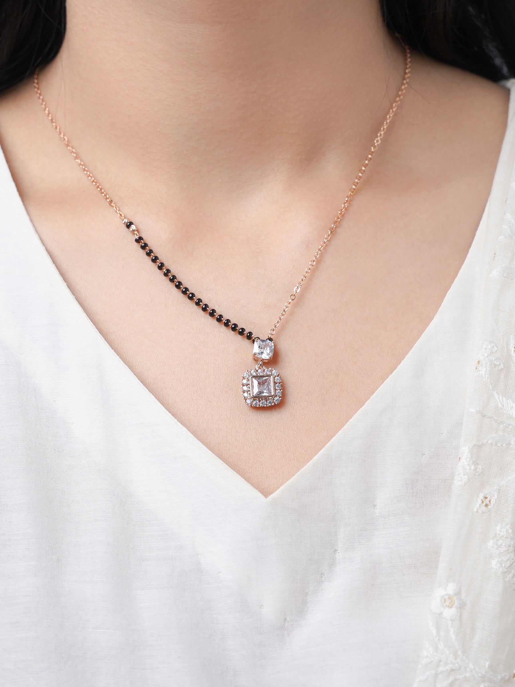 Kissha Rosegold Plated Mangalsutra