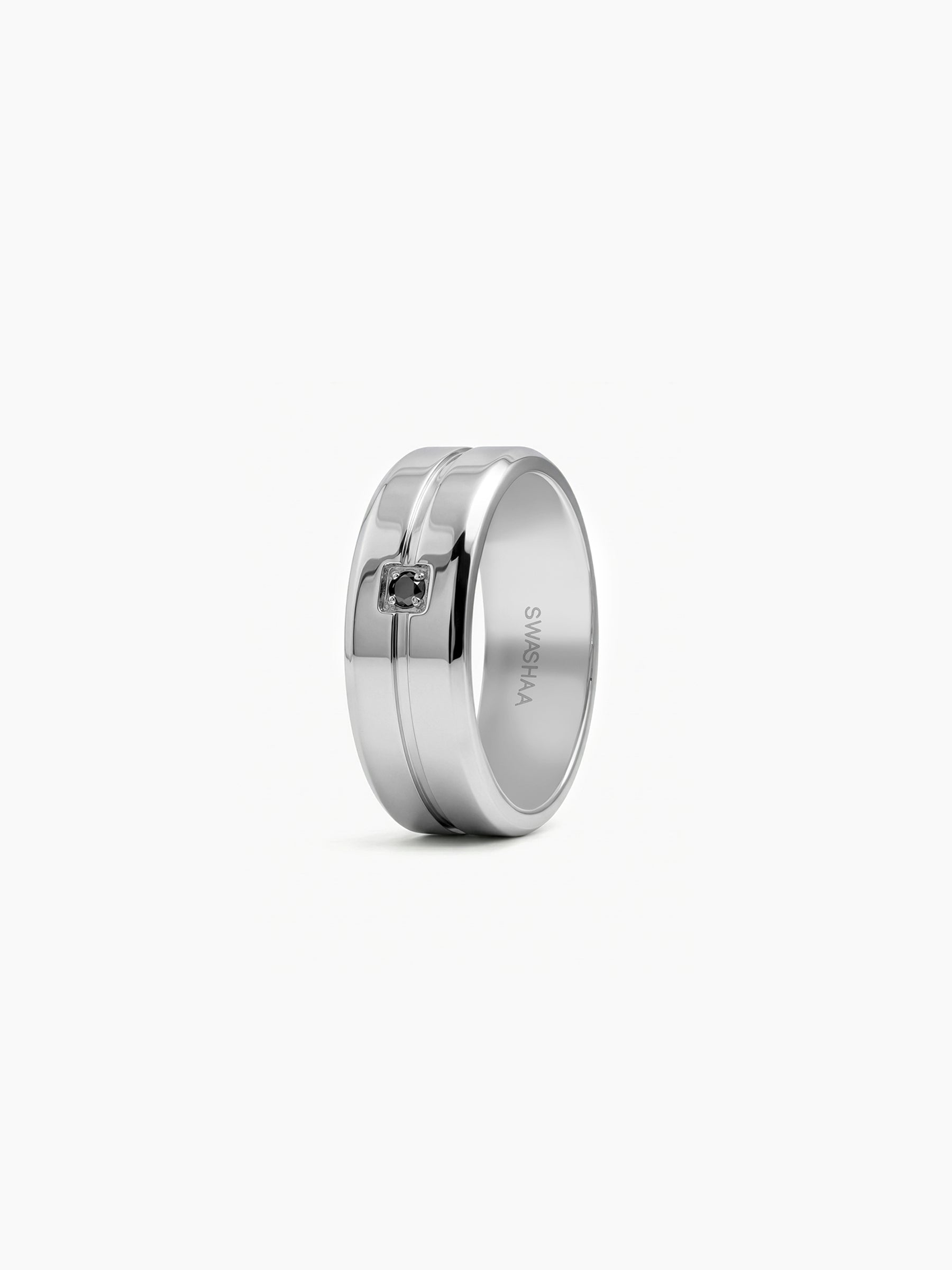 Korvian Diamond Men's Ring Silver