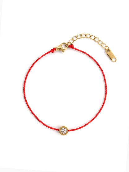 Kush Solitaire 18K Gold Plated Rakhi Gold