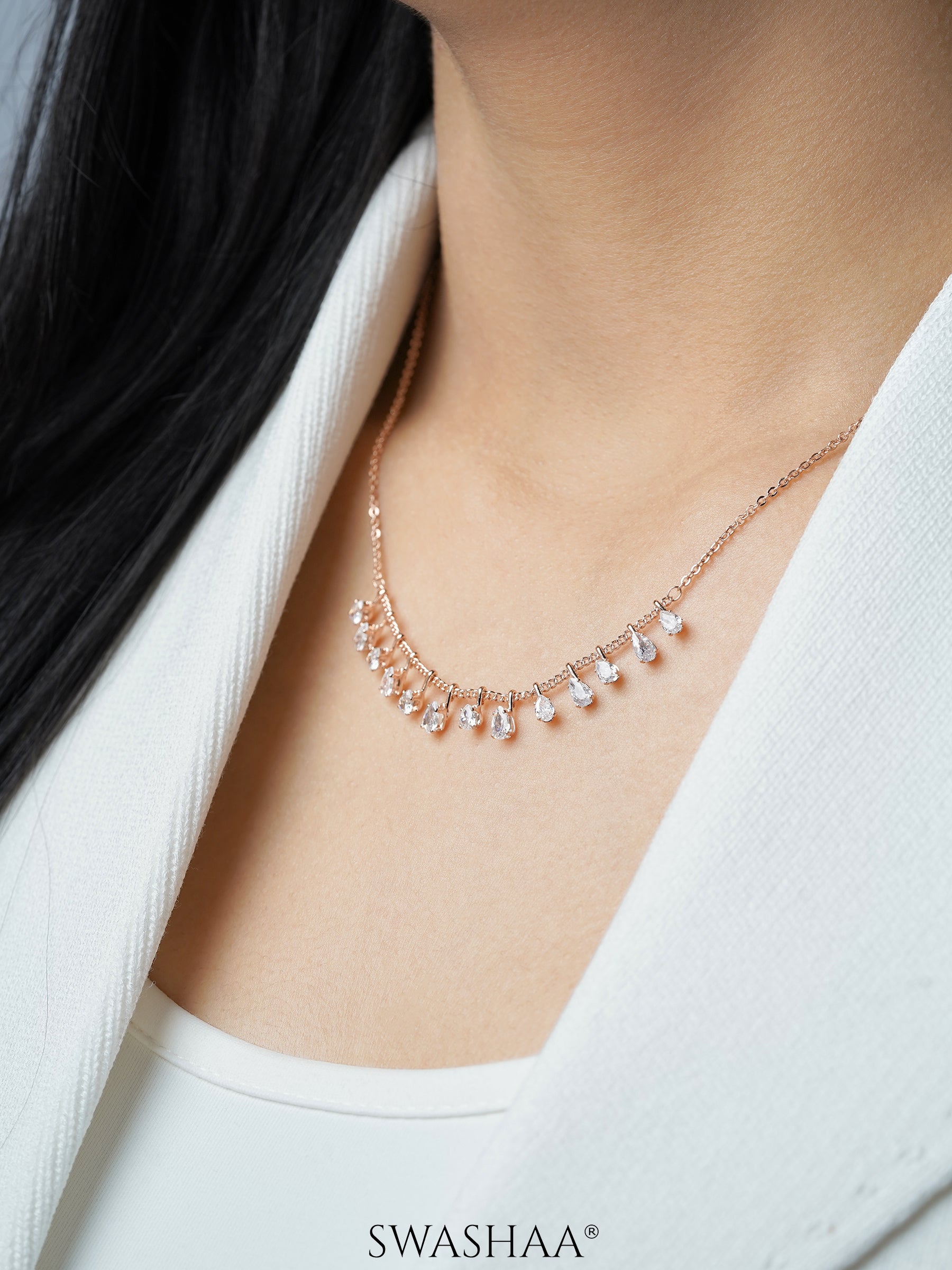 Kylise Rosegold Plated Choker