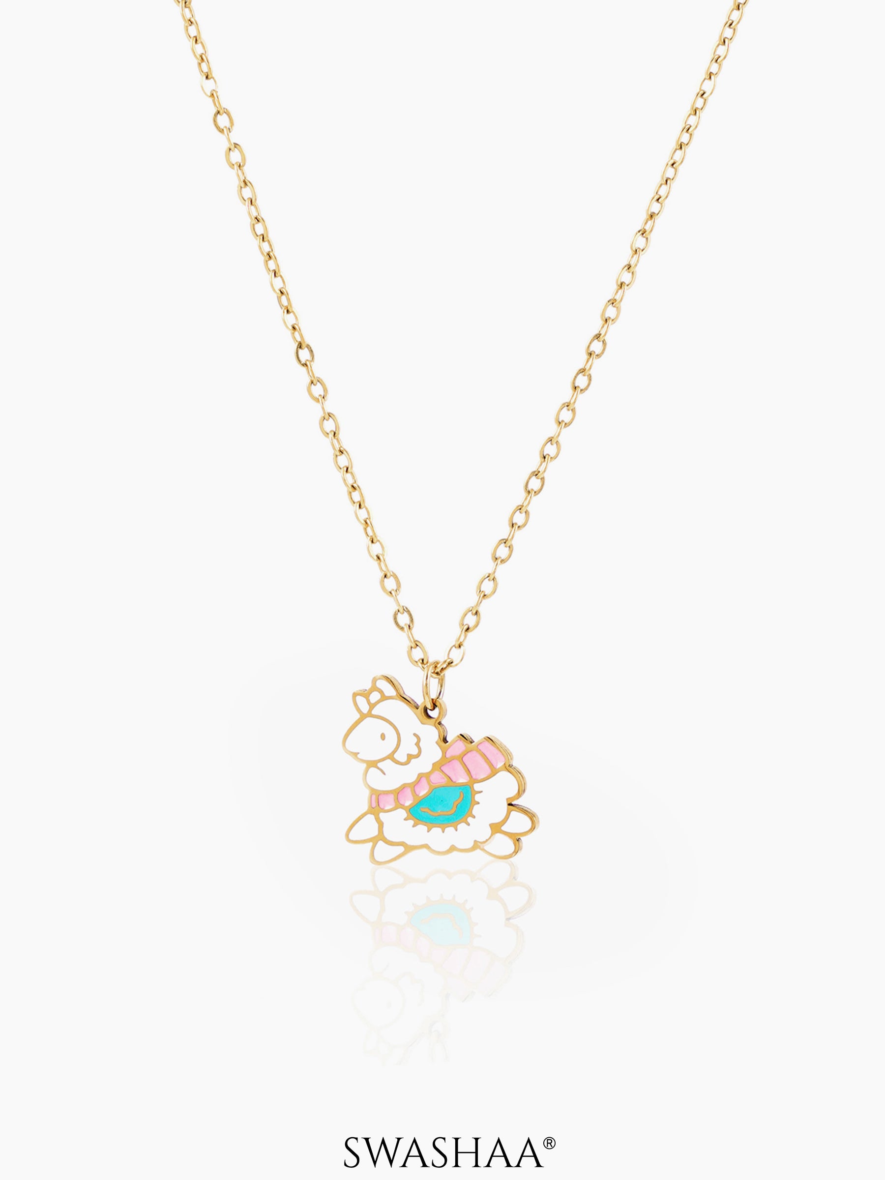 Lady Sheep 18K Gold Plated Kid's Pendant Necklace