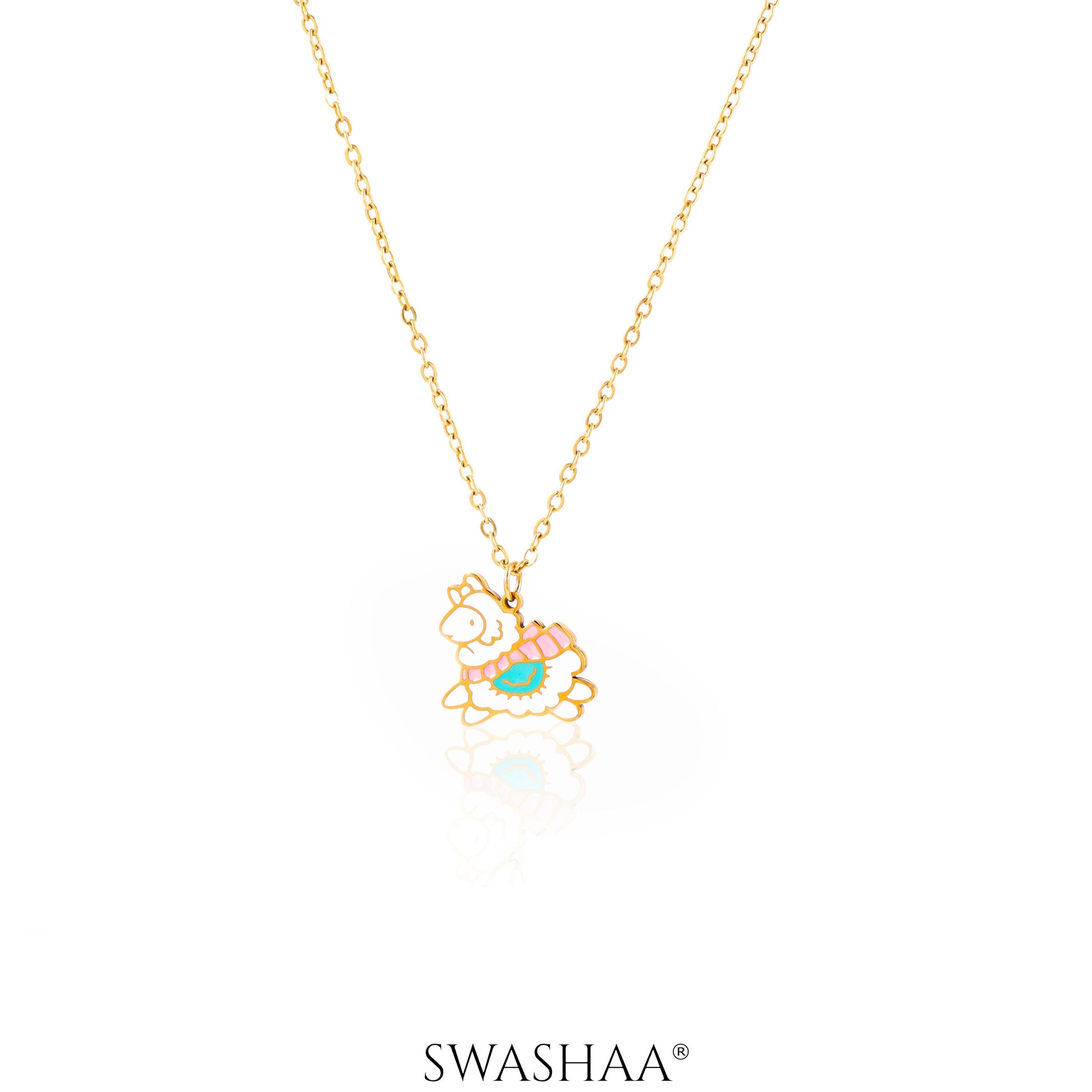 Lady Sheep 18K Gold Plated Kid's Pendant Necklace Gold
