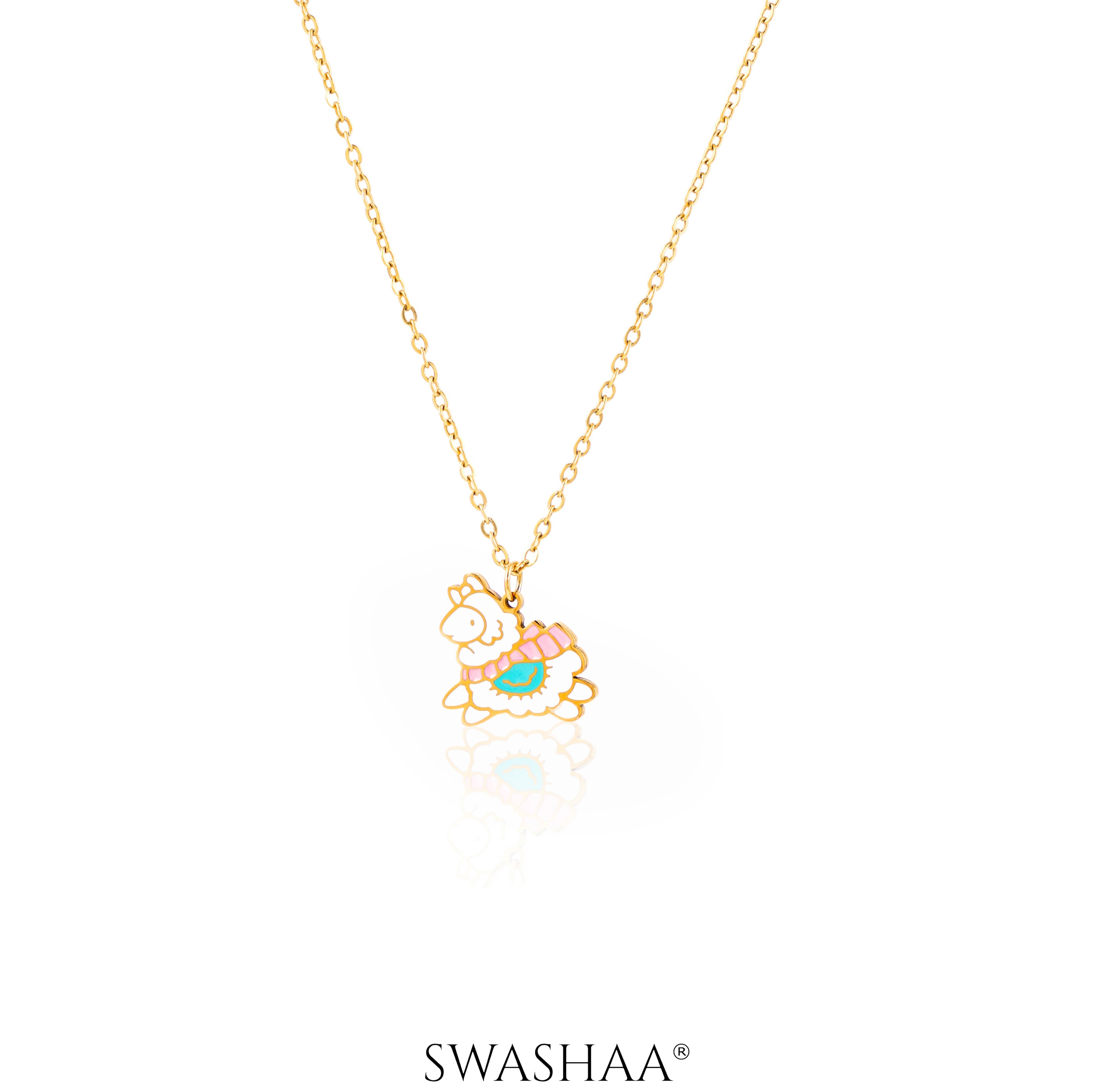 Lady Sheep 18K Gold Plated Kid's Pendant Necklace Gold