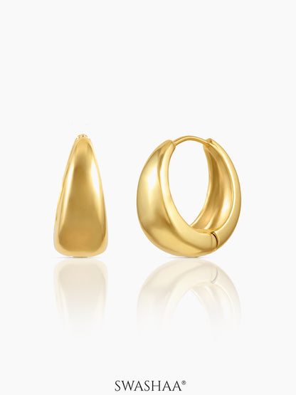 Lampa 18K Gold Plated Hoop Earrings Gold