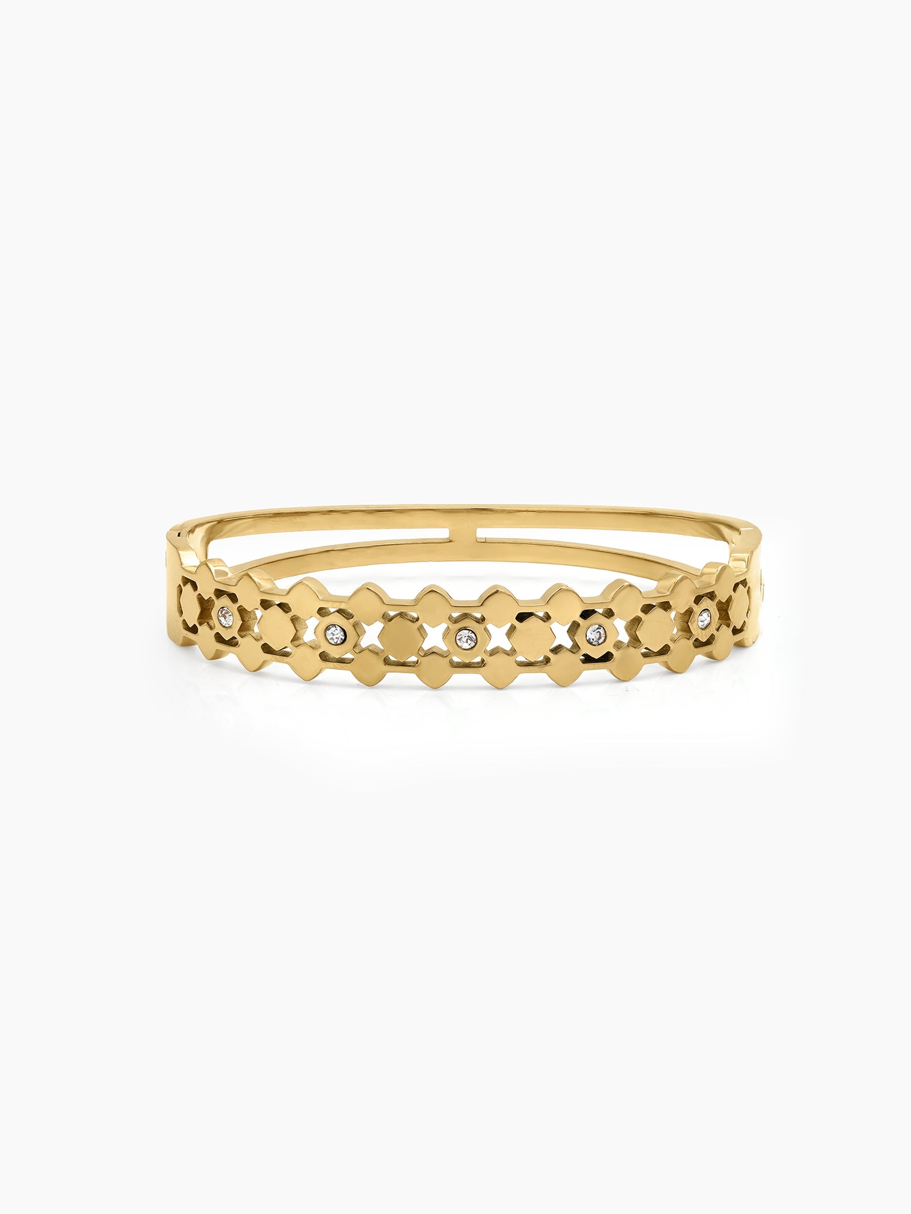 Lareza Diamond 18K Gold Plated Small Wrist Band Bracelet