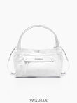 Laura White Nylon Hand Bag White