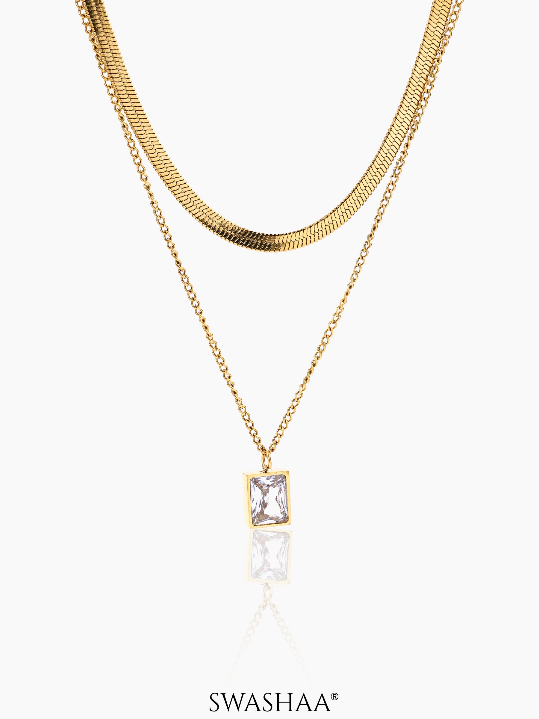 Layered Keri 18K Gold Plated Necklace Gold