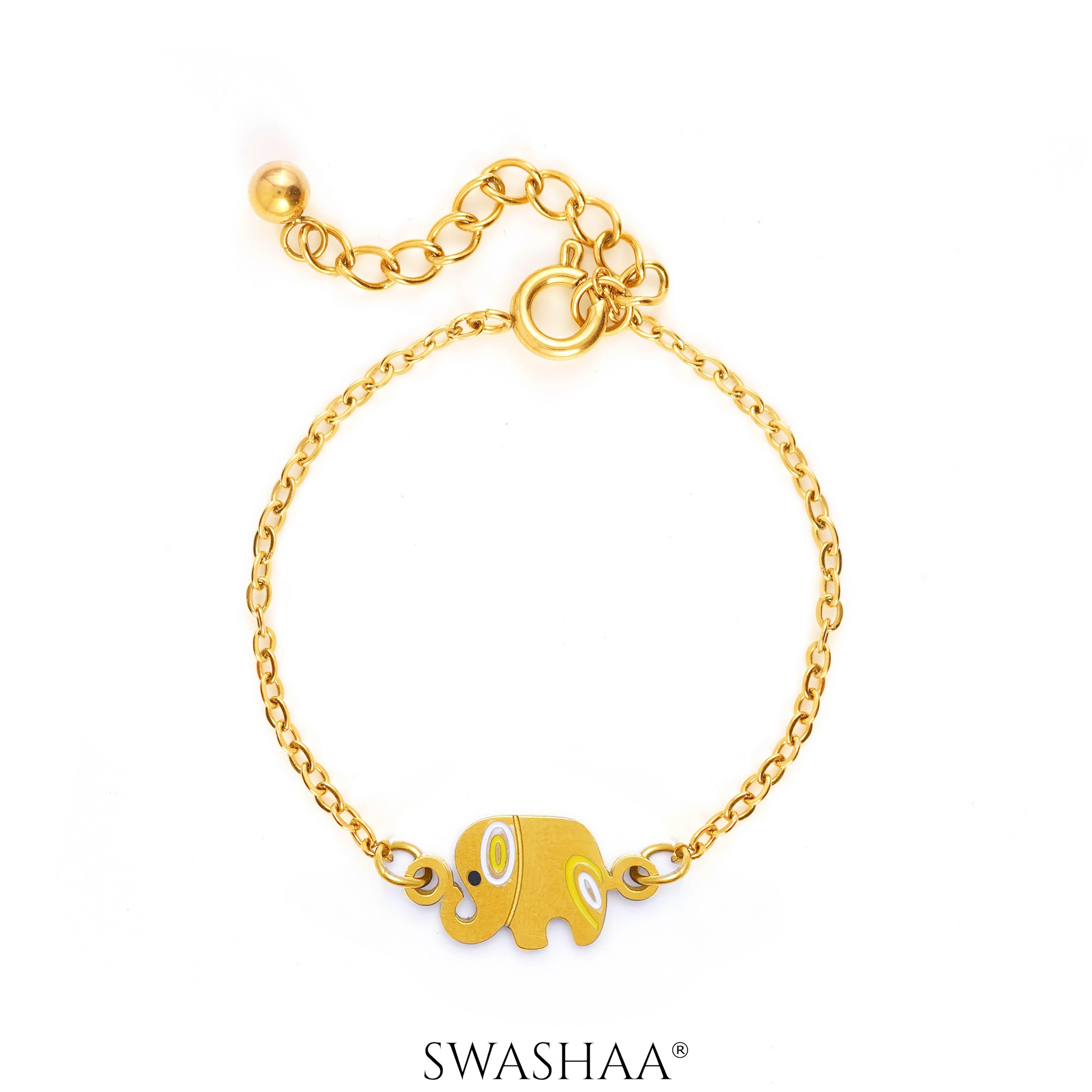 Lazy Elephant 18K Gold Plated Kid's Bracelet Gold