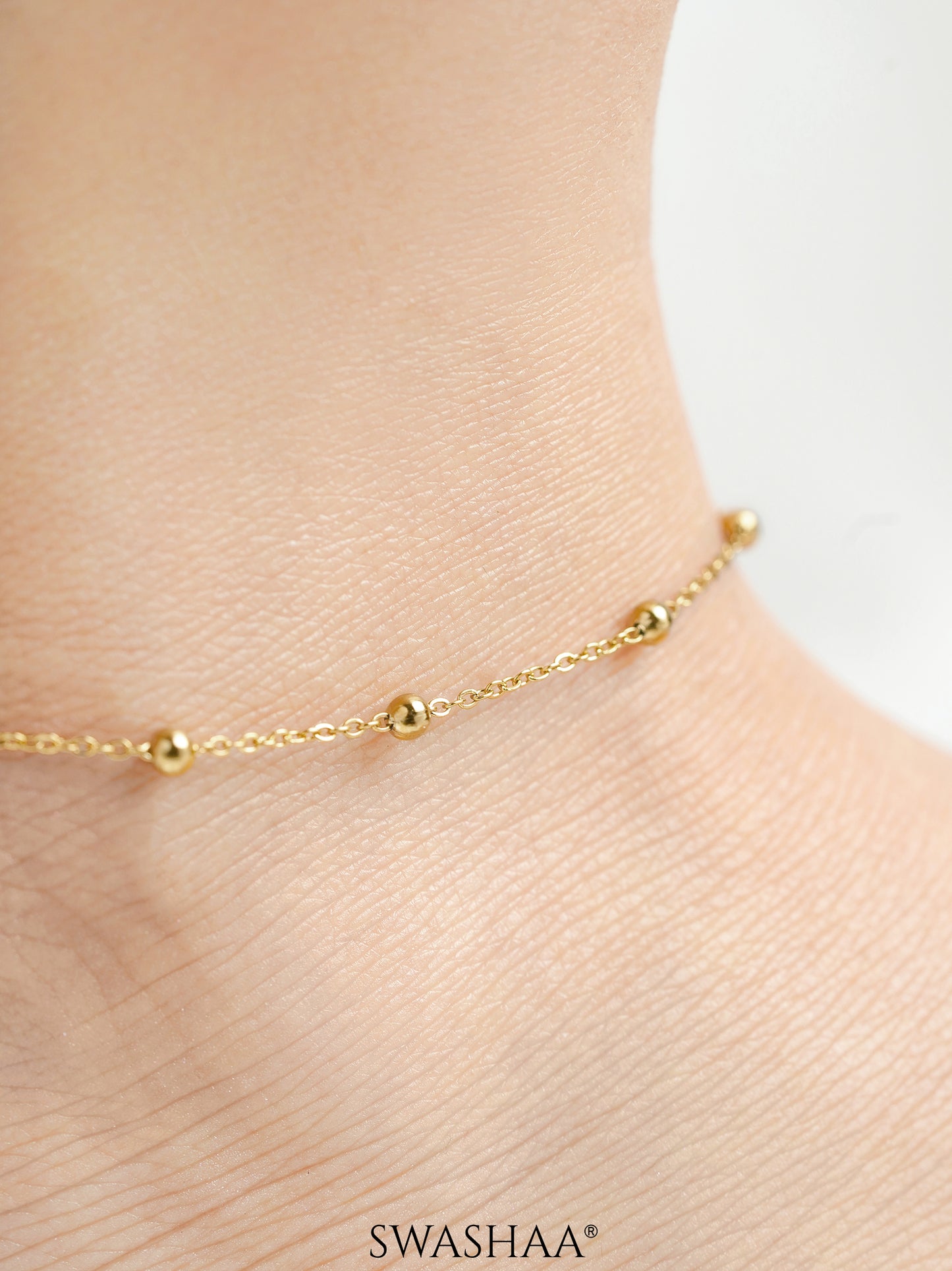 Leora Opal Dots 18K Gold Plated Women's Anklet