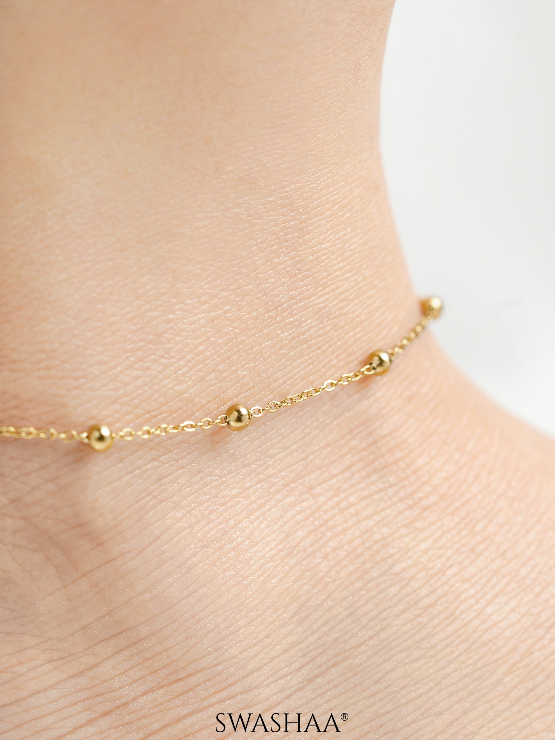 Leora Opal Dots 18K Gold Plated Women's Anklet