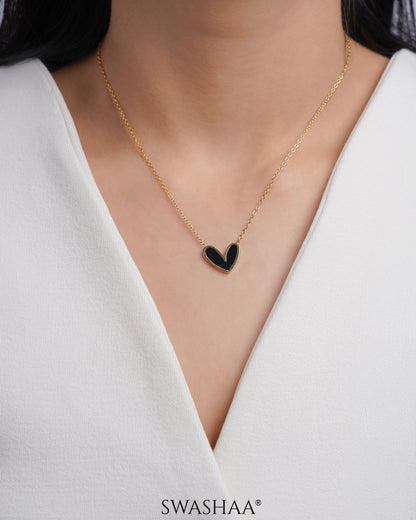 Liana Black Heart Necklace