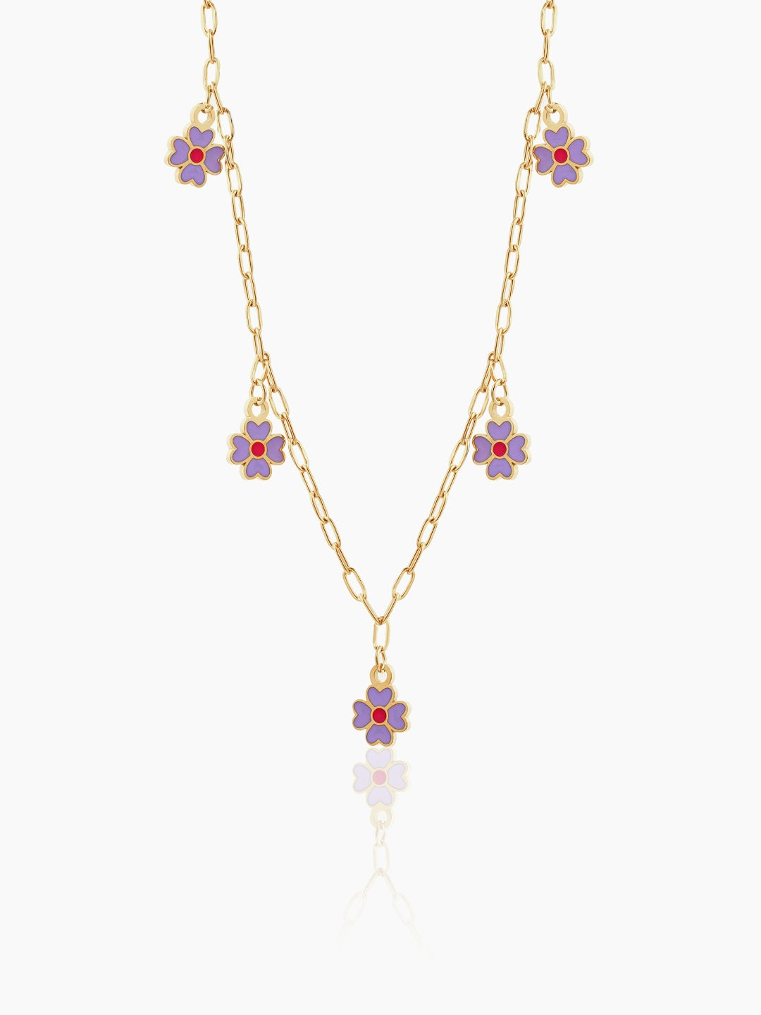 Lilac Charms 18K Gold Plated Kid's Necklace Gold