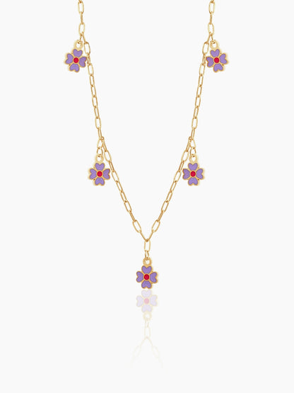 Lilac Charms 18K Gold Plated Kid's Necklace Gold