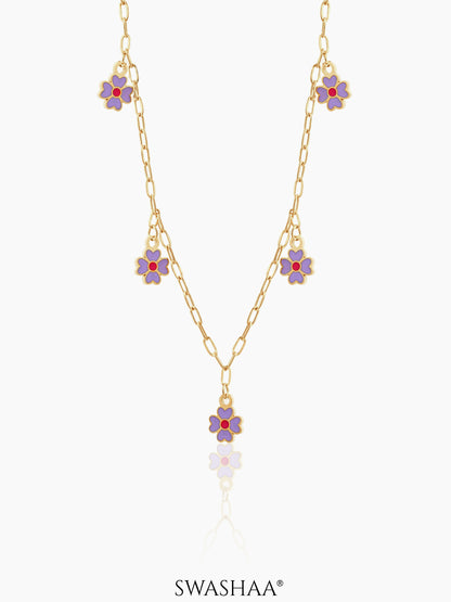 Lilac Charms 18K Gold Plated Kid's Necklace Gold