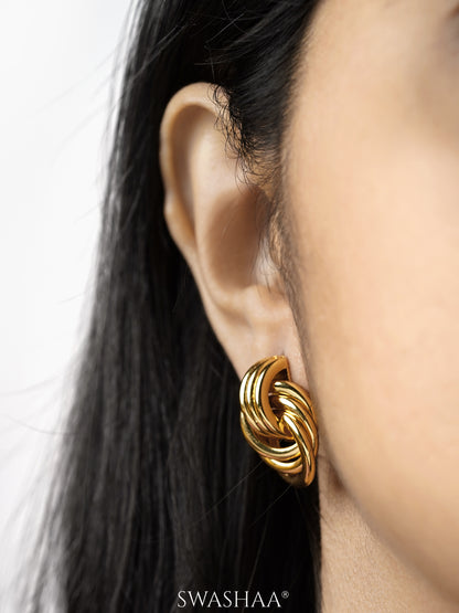 Linguine 18K Gold Plated Earrings