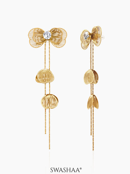 Liressa Bow Women's Drop Earrings 18K Gold Plated