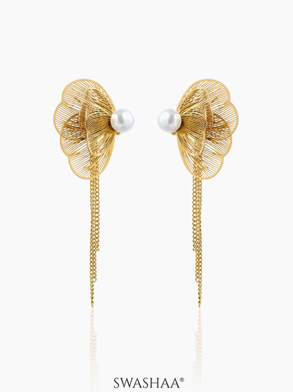 Liressa Butterfly Women's Drop Earrings 18K Gold Plated