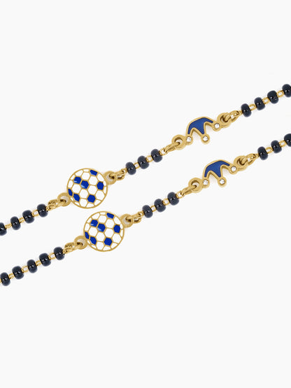 Little Champion Football 18K Gold Plated Kid's Nazariya Bracelet