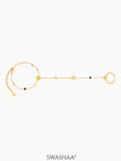 Liyana Elina Flower 18K Gold Plated Ring Bracelet
