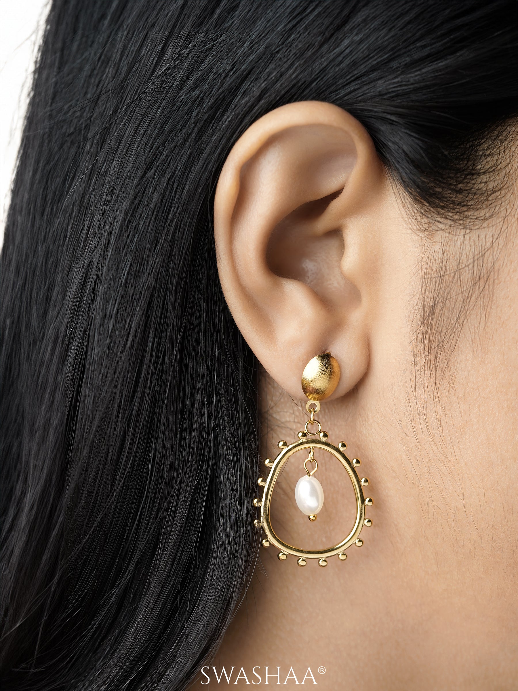 Loha Pearl 18K Gold Plated Earrings