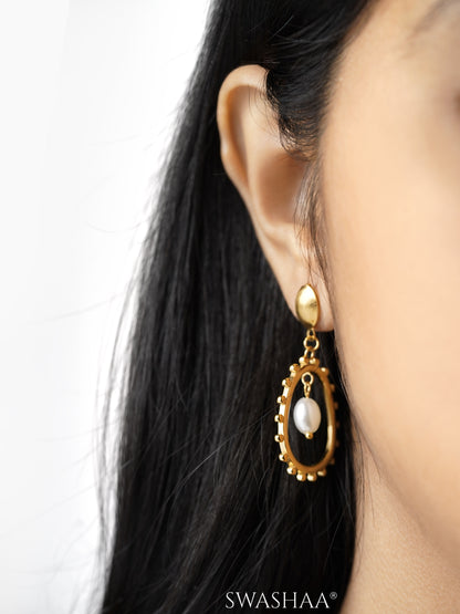 Loha Pearl 18K Gold Plated Earrings