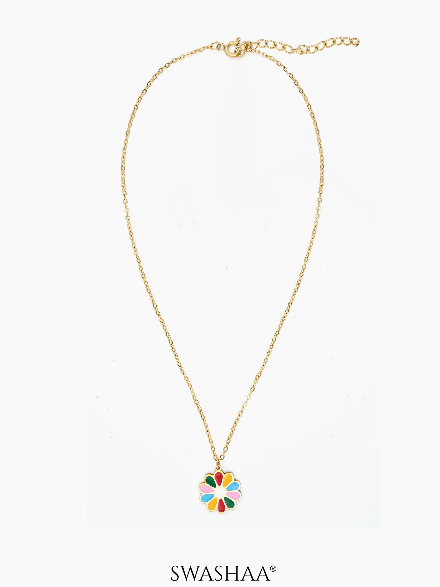 Lolly Flower 18K Gold Plated Kid's Pendant Necklace