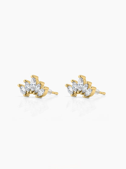 Lorina Mini Crown 18K Gold Plated Earrings