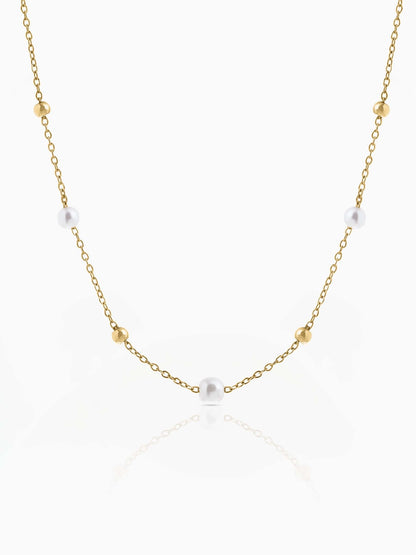 Luni Pearl 18K Gold Plated Kid’s Necklace Gold