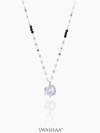 Madan Solitaire Silver Mangalsutra Silver