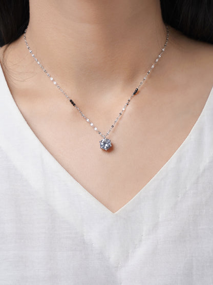 Madan Solitaire Silver Mangalsutra