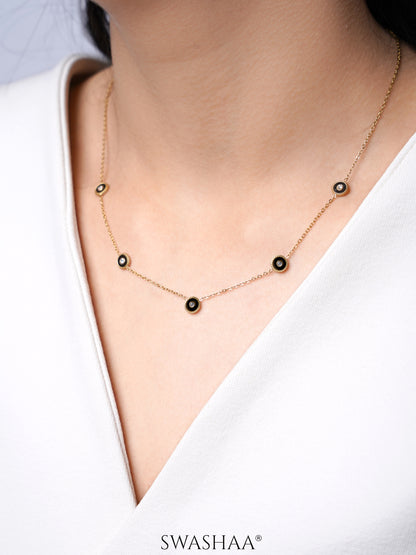 Maelis Black Charms Necklace