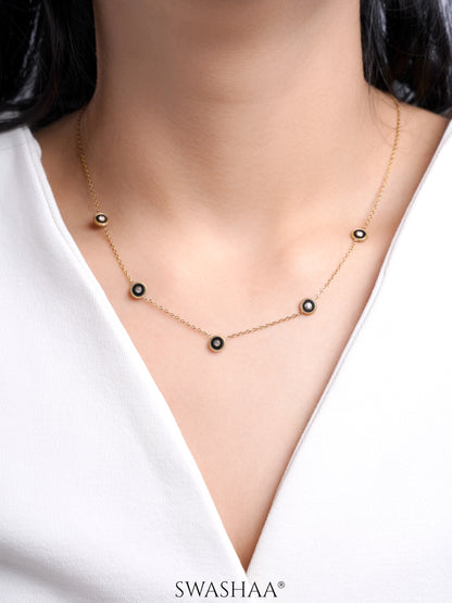 Maelis Black Charms Necklace