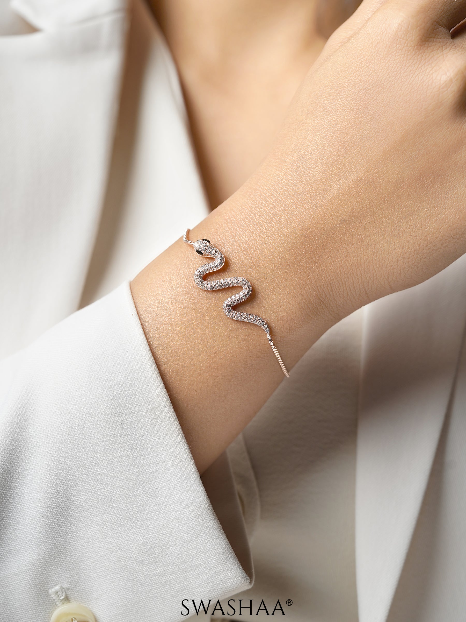 Mahsa Snake Rosegold Plated Bracelet