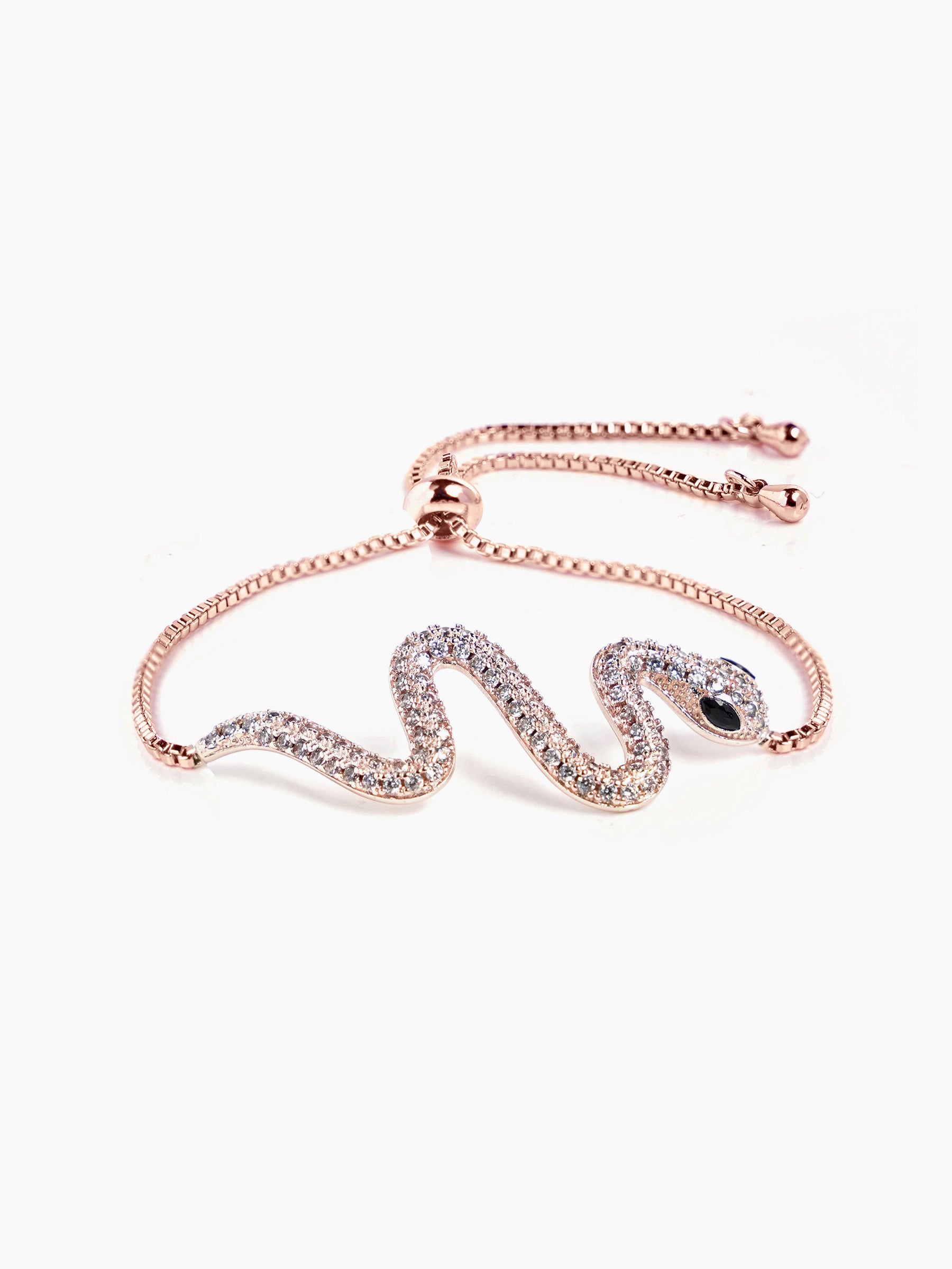 Mahsa Snake Rosegold Plated Bracelet